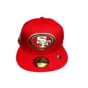 New Era San Francisco 49ers Citrus Pop 59FIFTY Fitted Hat Cap Size 7 1/4